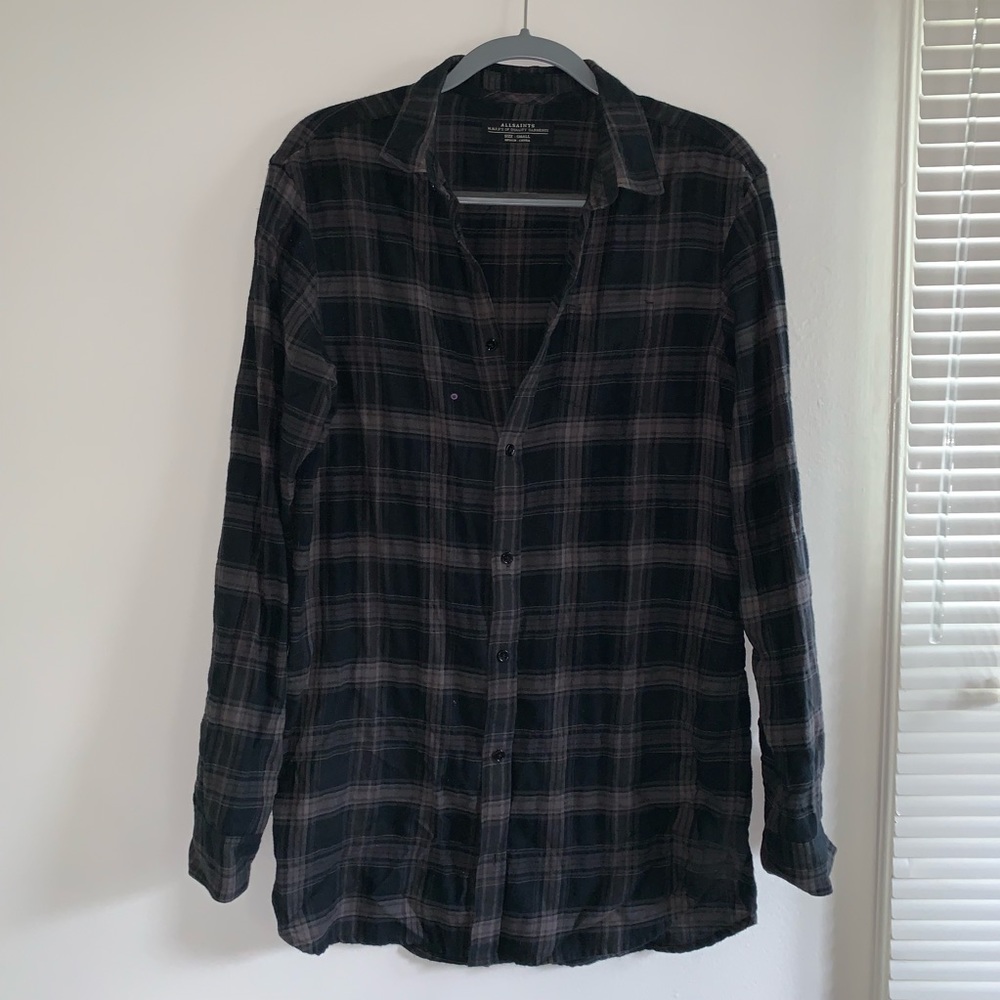 Men’s AllSaints Plaid Button-down